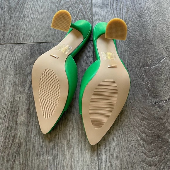 billini zabrina green glam pointed toe slip on mule high heel shoes size 8 new - Picture 10 of 10